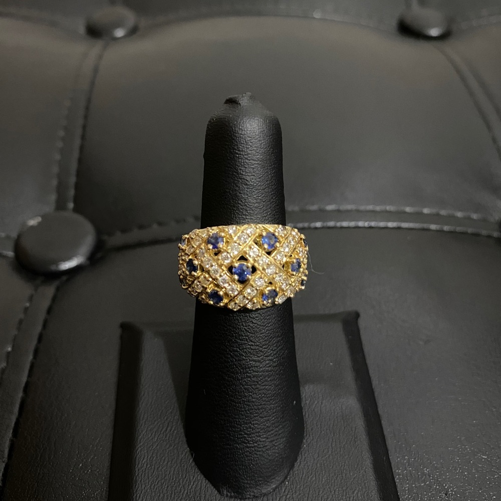 ‼️ SOLD‼️ 18kt Blue Sapphire and Diamond Ring
